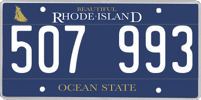 RI license plate 507993