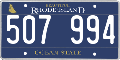 RI license plate 507994