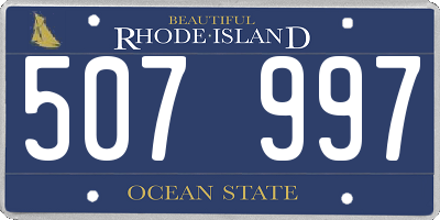 RI license plate 507997