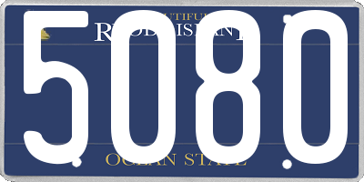 RI license plate 5080