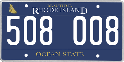 RI license plate 508008