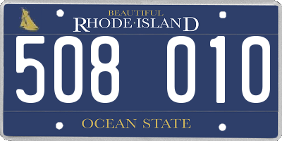 RI license plate 508010