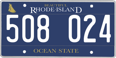 RI license plate 508024