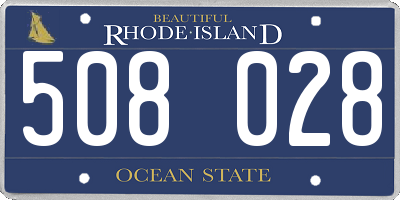 RI license plate 508028