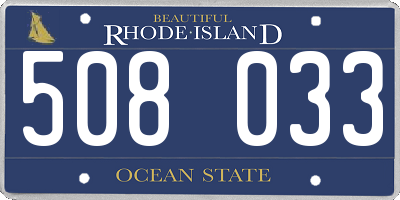 RI license plate 508033