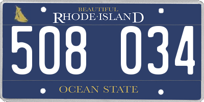 RI license plate 508034
