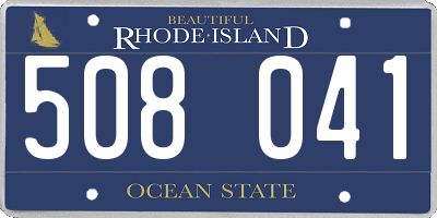 RI license plate 508041