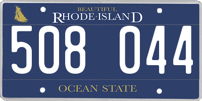 RI license plate 508044