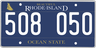 RI license plate 508050