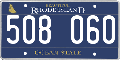 RI license plate 508060