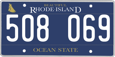 RI license plate 508069