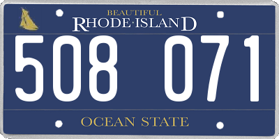 RI license plate 508071