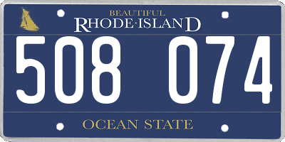 RI license plate 508074