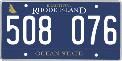 RI license plate 508076
