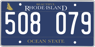 RI license plate 508079