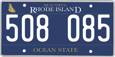 RI license plate 508085