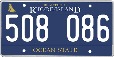 RI license plate 508086