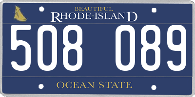 RI license plate 508089