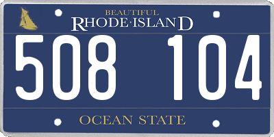 RI license plate 508104