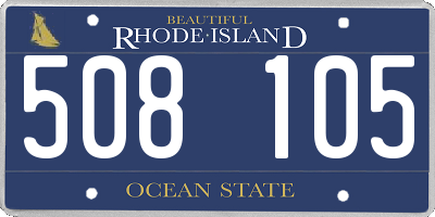 RI license plate 508105