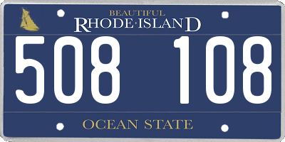 RI license plate 508108