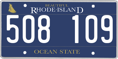 RI license plate 508109