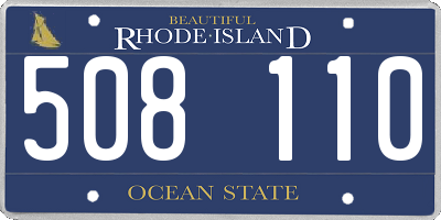 RI license plate 508110