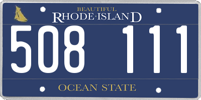 RI license plate 508111