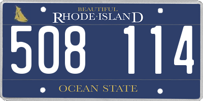 RI license plate 508114