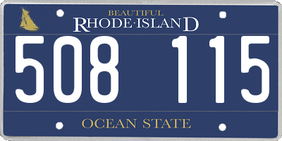 RI license plate 508115