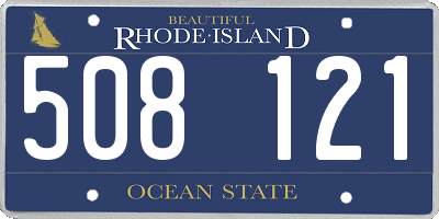 RI license plate 508121