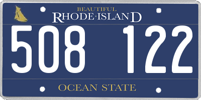 RI license plate 508122