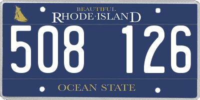 RI license plate 508126