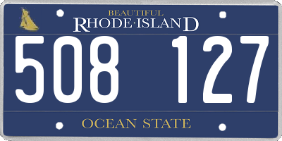 RI license plate 508127