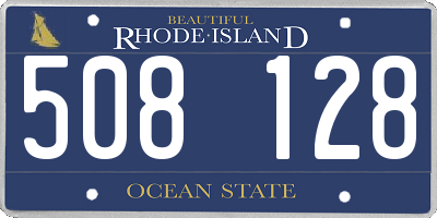RI license plate 508128