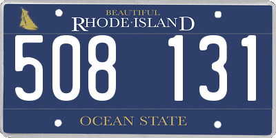 RI license plate 508131