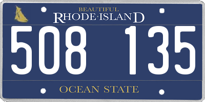 RI license plate 508135