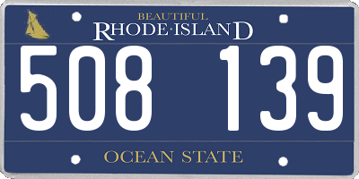 RI license plate 508139