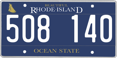 RI license plate 508140
