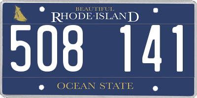 RI license plate 508141