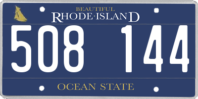 RI license plate 508144