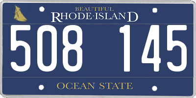 RI license plate 508145