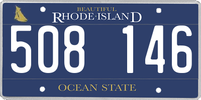 RI license plate 508146