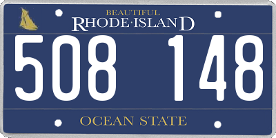 RI license plate 508148