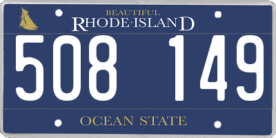 RI license plate 508149