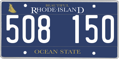 RI license plate 508150