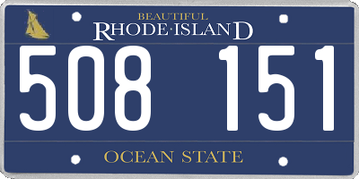 RI license plate 508151
