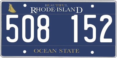 RI license plate 508152