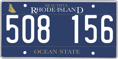 RI license plate 508156