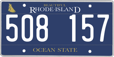 RI license plate 508157